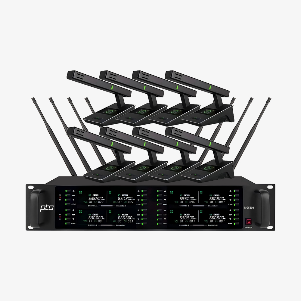 MG5308 无线会议话筒(1拖8)方杆